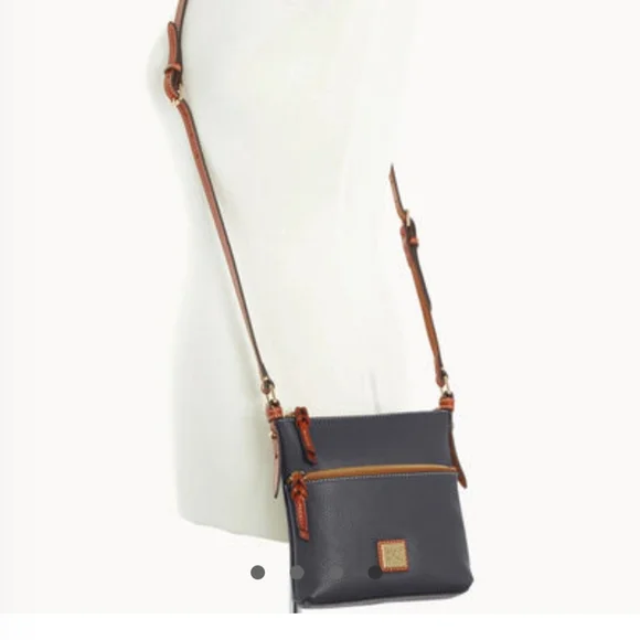 Dooney & Bourke Pebble Grain Letter Carrier Crossbody Midnight Blue - Picture 16 of 16